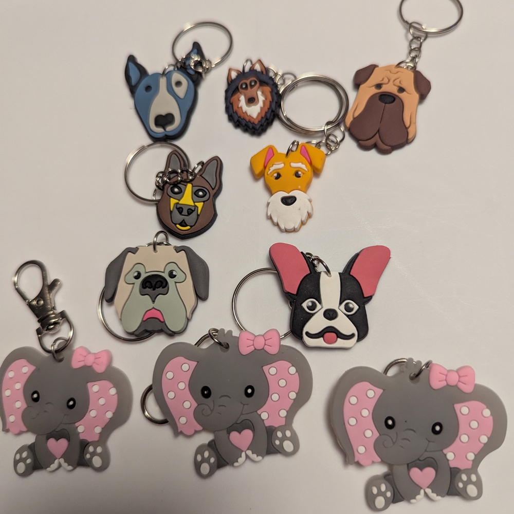 Cute Animal Keychain Set